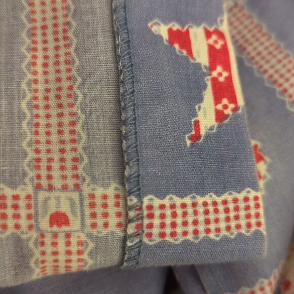 Vintage Victoria Jones blue patchwork heart‎ print shirt - Picture 8 of 8